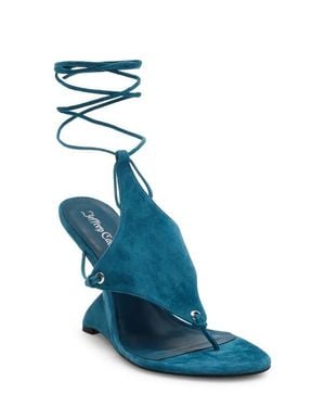 Jeffrey Campbell Pachouli Ankle Wrap Wedge Sandal - Blue
