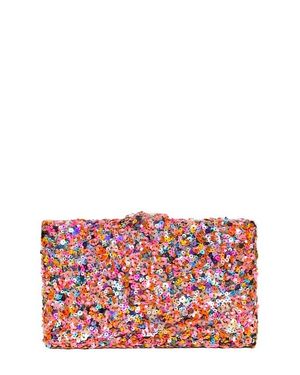 Simitri Melange Sequin Kitsch Clutch - Red