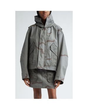 Marine Serre Camo Ripstop Bomber Jacket - Gray