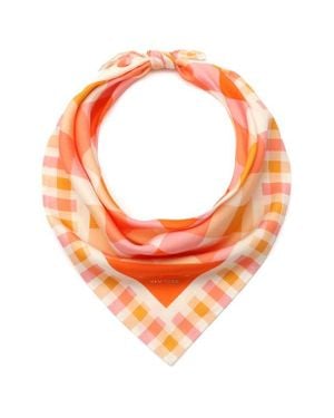 Kate Spade Beach Plaid Cotton & Silk Scarf - Orange