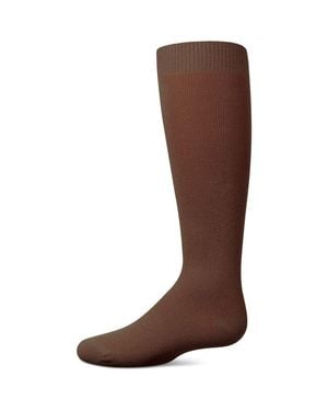 Memoi Soft Knee High Sock - Brown