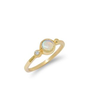 Anzie Dew Drop Bonheur Ring - Metallic