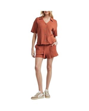 Losano Organic Cotton Button Down Shirt - Orange
