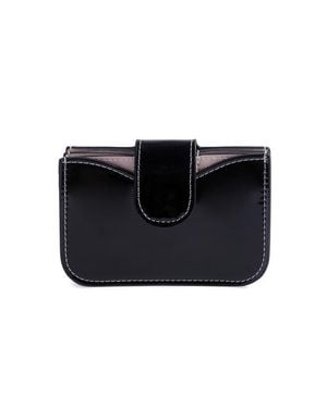JURGI Lili Patent Leather Accordion Wallet - Black