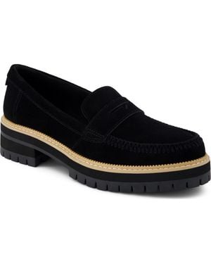 TOMS Cara Platform Penny Loafer - Blue
