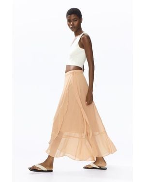H&M Flounced Wrap Skirt - White