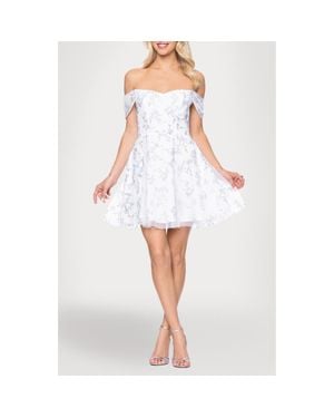 Blondie Nites Caviar Party Off The Shoulder Minidress - White