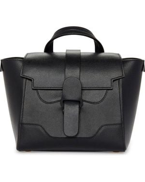 Senreve Mini Maestra Leather Satchel - Black