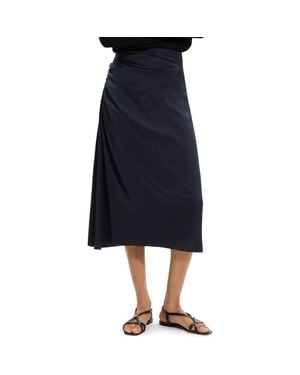 Theory Ruched Midi Skirt - Blue