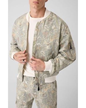 Guess Camo Canvas Bomber Jacket - Gray