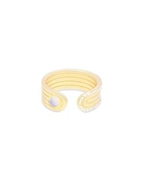 Campbell + Charlotte Found Cabochon Open Ring - Metallic