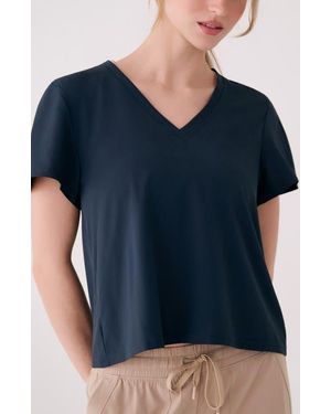 Lolë Olivie V-Neck Top - Blue