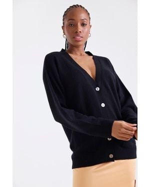 1982 Oceane Oversize 100% Cashmere Cardigan - Blue