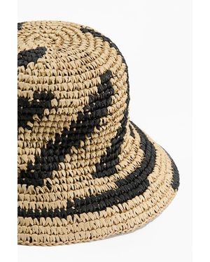 H&M Handmade Straw Bucket Hat - Natural
