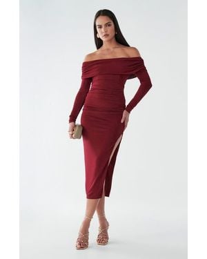 BWLDR Piedra Midi Dress - Red