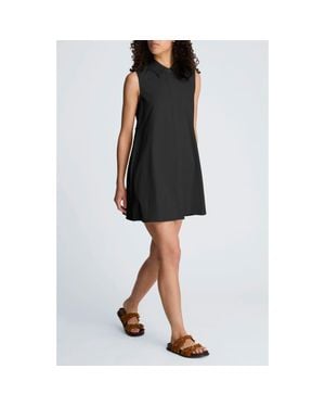 Kenneth Cole Sleeveless Trapeze Mini Shirtdress - Black