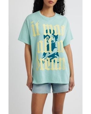 Merch Traffic Biggie It Was All A Dream Cotton Graphic T-Shirt - Green