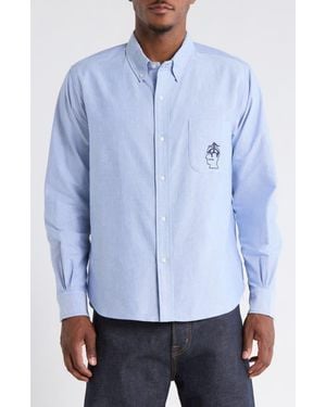 Brain Dead X Brooks Brothers California Selvedge Oxford Button-Down Shirt - Blue