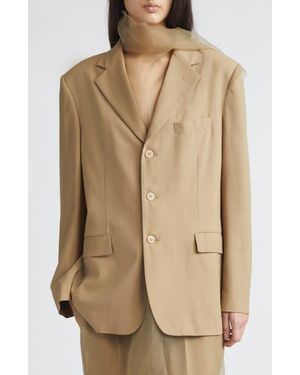 Magliano Piccolo Paradiso Organza & Wool Jacket - Natural