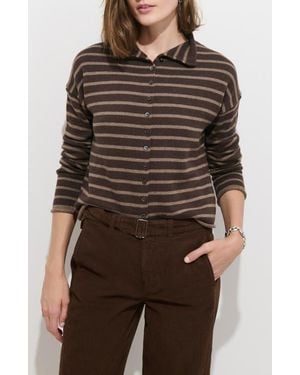 Alex Mill Taylor Mariner Stripe Cardigan - Brown