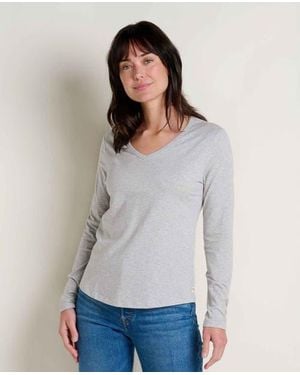 Toad & Co. Marley Long Sleeve V-Neck Tee - Gray
