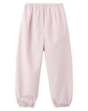 Mango Checkered Slouchy Pants - Pink