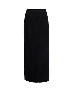 Rick Owens Bias Cut Cotton & Wool Skirt - Black