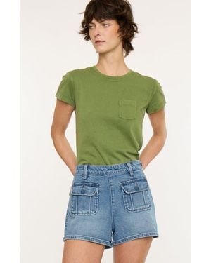 Kancan Sharon High Rise Shorts - Green