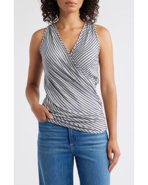 Loveappella Wrap Halter Tank - Gray