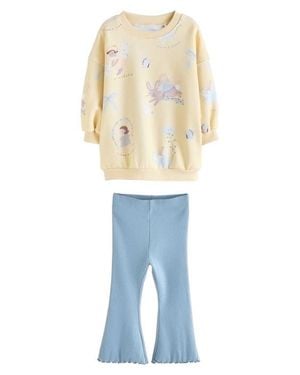 Next Kids' Fairy Sweatshirt & Flared Leggings Set - Blue