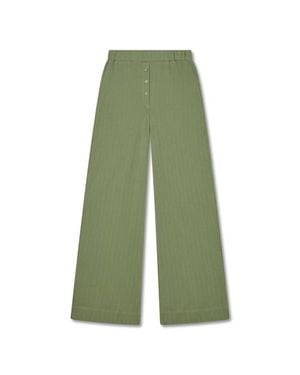 VIR VITA Pointelle Lounge Pant - Green