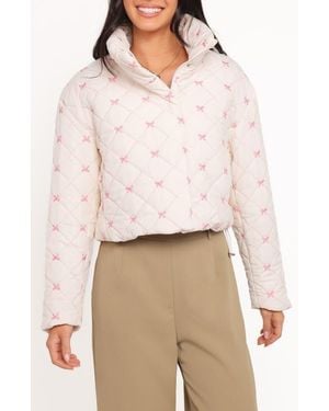 Petal & Pup Adi Diamond Quilted Jacket - White