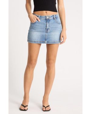 PacSun Bella Mid Rise Miniskirt - Blue