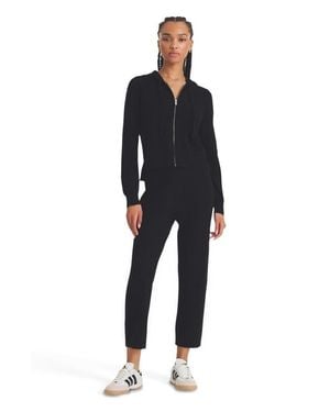 NAADAM Signature Cashmere Cropped Zip Up Hoodie - Blue