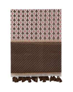 Gerard Darel Hand Printed Silk Blend Scarf - Brown