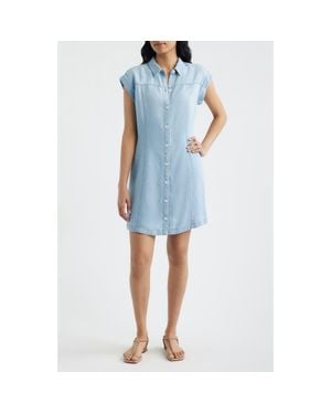 Cloth & Stone Seamed Denim Dress - Blue