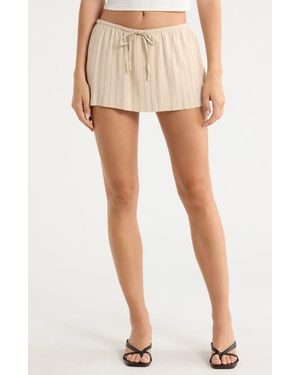 PacSun Tie Waist Miniskirt - Natural