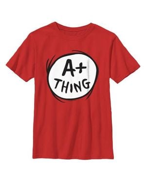 Dr. Seuss Boys' Aplus Thing T-Shirt - Red
