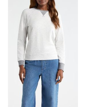 Marine Layer Varsity Raglan Sweatshirt - White