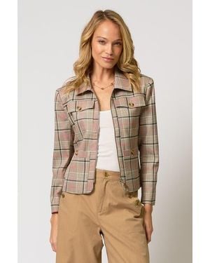 Central Park West Dean Zip Up Pocketed Jacket - Natural