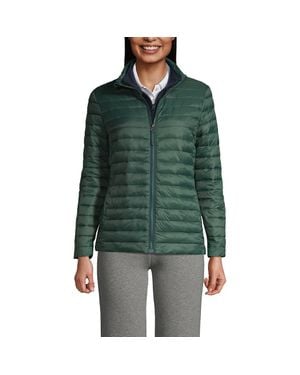 Lands' End School Uniform Thermoplume Jacket - Green