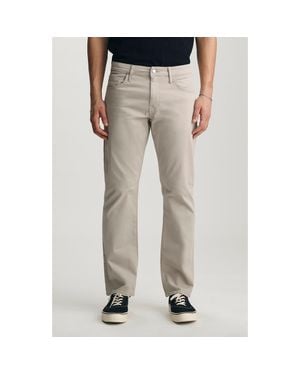 Mavi Matt Relaxed Straight Leg Twill Pants - Gray