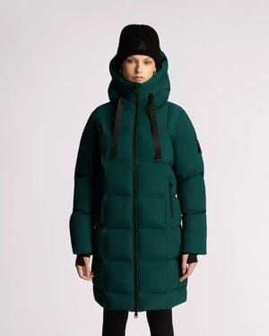 Alpenhaus Cluze Mid-Length Puffer With Square Quilting - Green