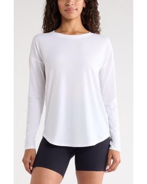 Zella Breathe Long Sleeve Performance T-Shirt - White