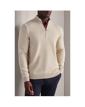Rhone Commuter Quarter Zip Sweater - Natural