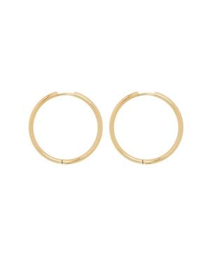 Hey Harper Thin Ruby Earrings - Metallic