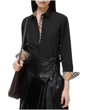 Burberry Classic Fit Cotton Poplin Shirt - Black