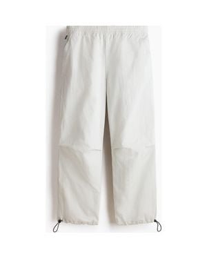 H&M Relaxed Fit Parachute Pants - Gray