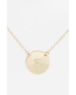 Nashelle 14K- Fill Anchored Initial Disc Necklace - White