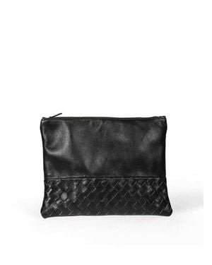 Deux Mains Woven Pouch - Black